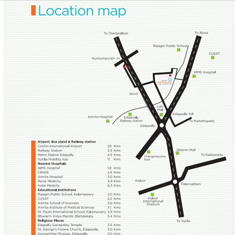  atrium Location Plan
