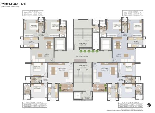  aangan Aangan Cluster Plan for 19th,21st & 23rd Floor