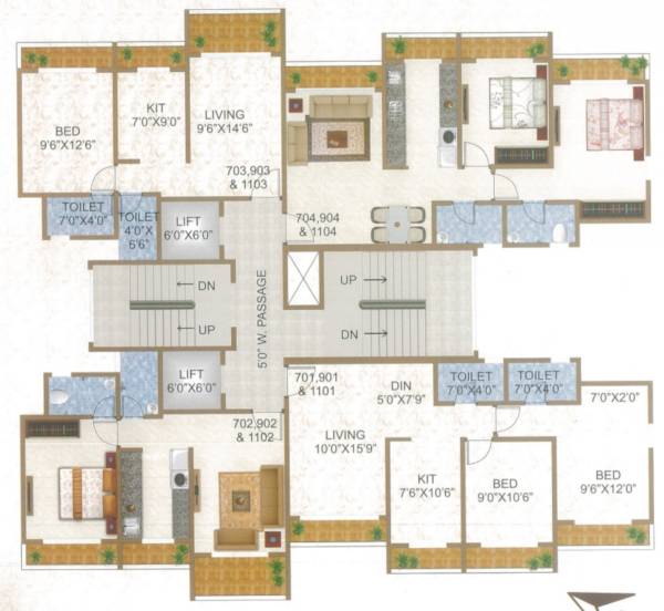  emerald-tower-a-wing Emerald Tower A Wing Cluster Plan