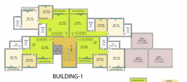  complex Building No 2 Cluster Plan
