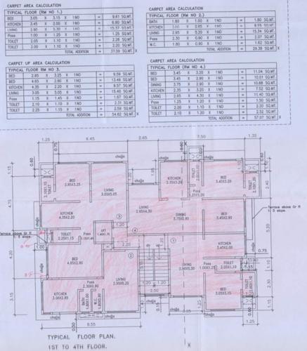  manibhai-apartment Manibhai Apartment Cluster Plan for Typical Floor