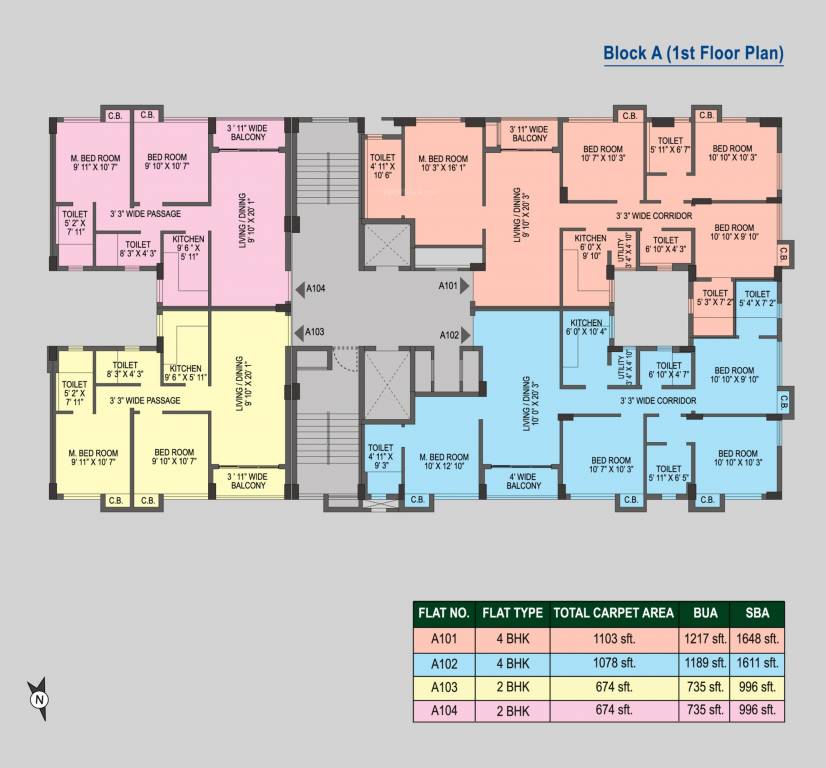 courtyard Block A Cluster Plan