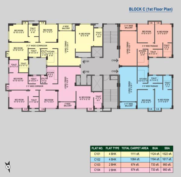 Block C Cluster Plan courtyard Block C Cluster Plan
