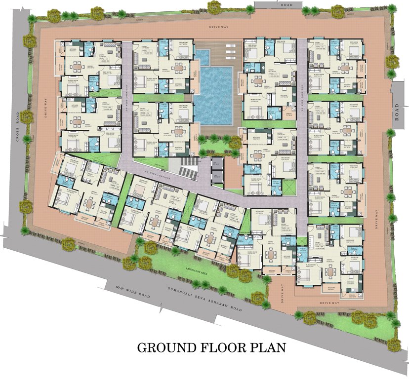 Images for Cluster Plan of Creative And Srivaru Sree Palace