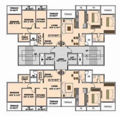  heights Yash Heights Cluster Plan