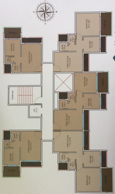  krishna enclave Even Typical Floor Plan Shubh Krishna Enclave Cluster Plan