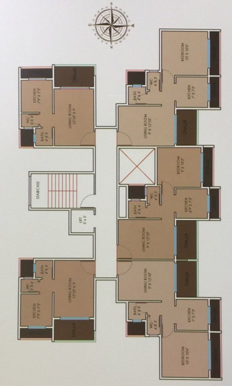  krishna enclave  Odd Typical Floor Shubh Krishna Enclave Cluster Plan