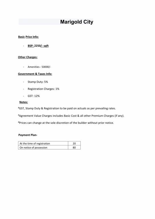 city Down Payment Payment Plan