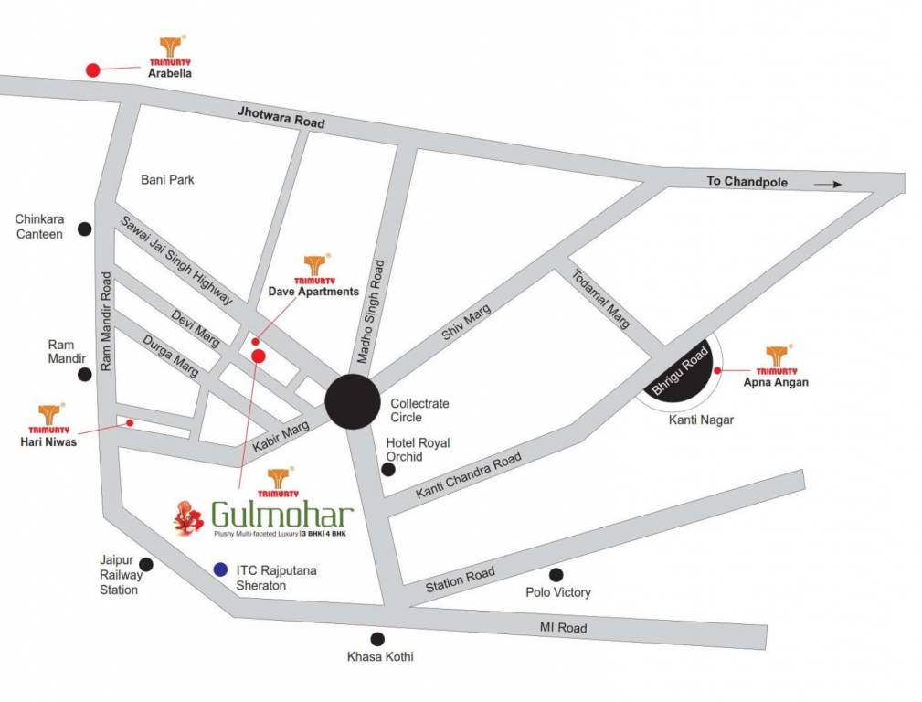 gulmohar Location Plan
