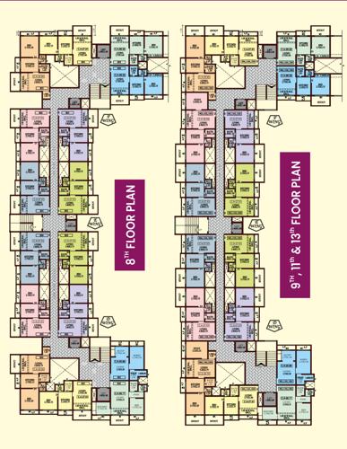  heights-building-no-2-d-e-f-wing-phase-1-ground-plus-7th-floor-and-phase-2-8th-plus-12-floor Sankaalp Heights No 2 D E F Wing Phase 1 Ground Plus 7th Floor And Phase 2 8th Plus 12th Floor Cluster Plan from 8th to 13th Floor