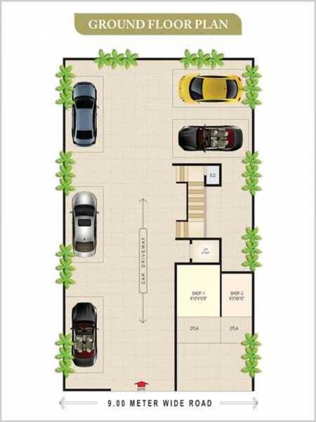  villa Ground Floor Plan