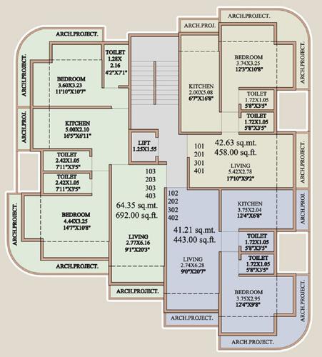  anand Sumeet Anand Cluster Plan from 1st to 4th Floor