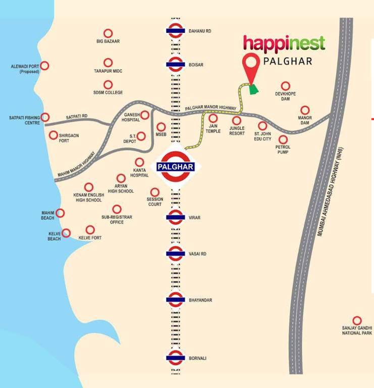  happinest palghar project 1 phase iii Location Plan