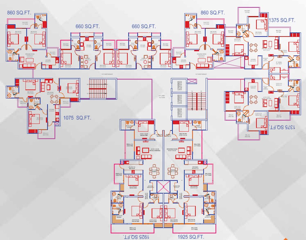  vilaasa Cluster Plan For Typical Floor