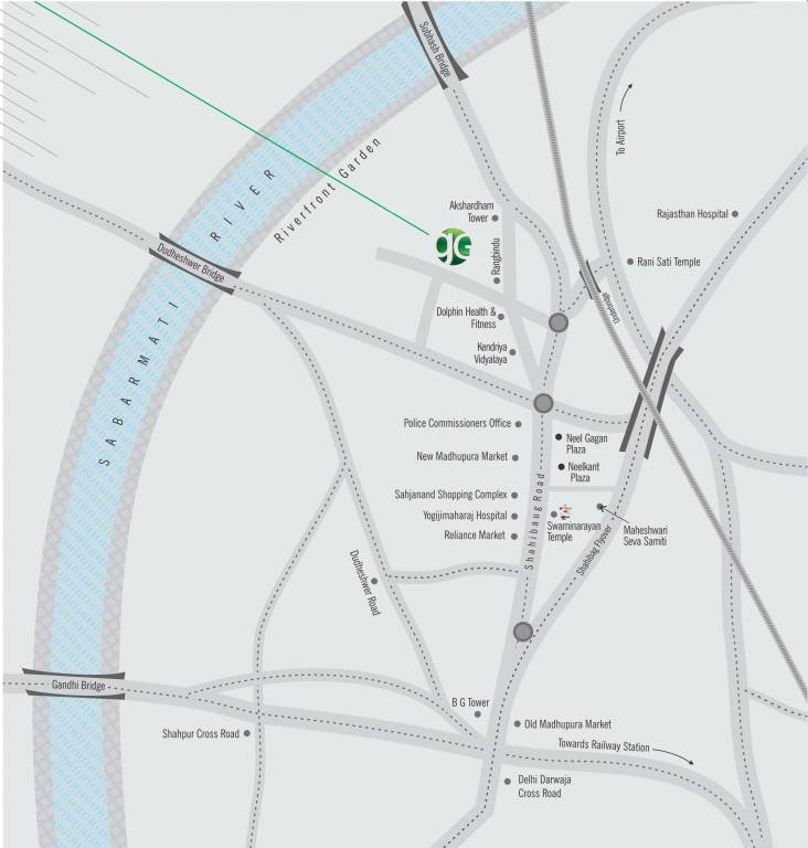 shahibaug greens Location Plan