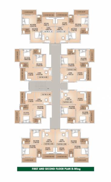 B Wing Cluster Plan from 1st to 2nd Floor height B Wing Cluster Plan from 1st to 2nd Floor