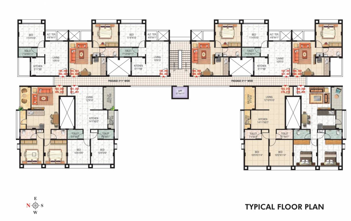  gokuldham apartment Gokuldham Apartment Cluster Plan