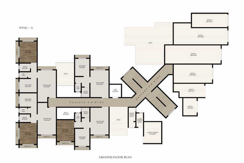  sarvesh city B Wing Cluster Plan