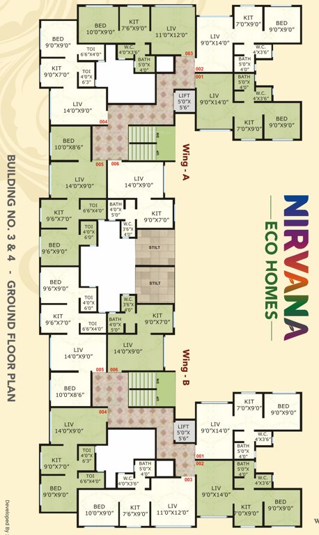  nirvana eco homes & 04 Building Nirvana Eco Homes Ground Cluster Plan