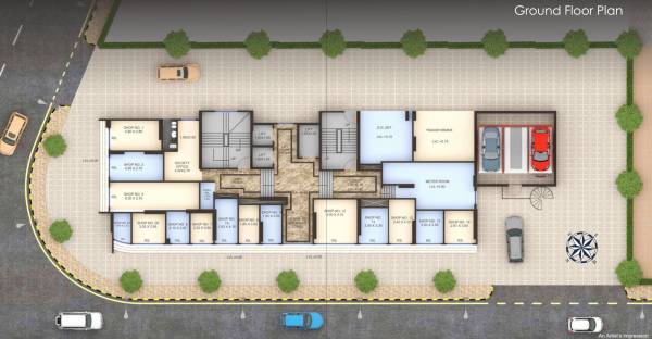  shreesandesh-heights Shreesandesh Heights Ground Cluster Plan