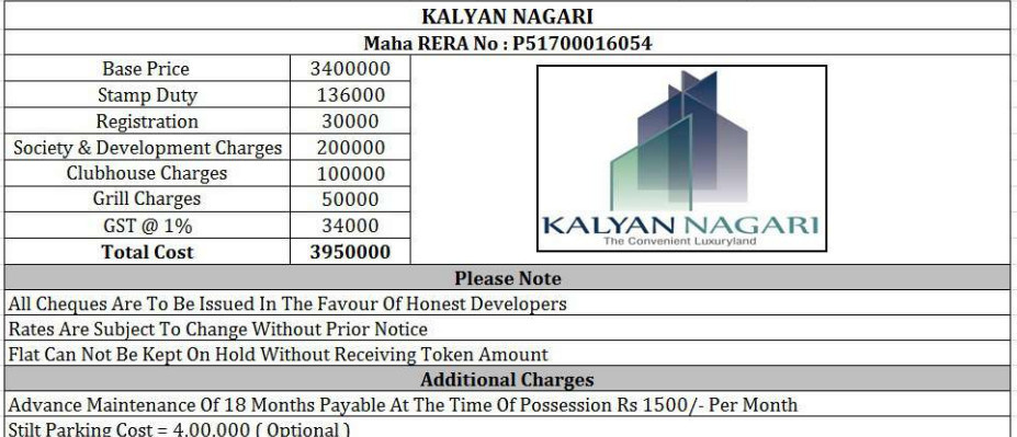 kalyan-nagari Time Linked Payment (TLP) Payment Plan