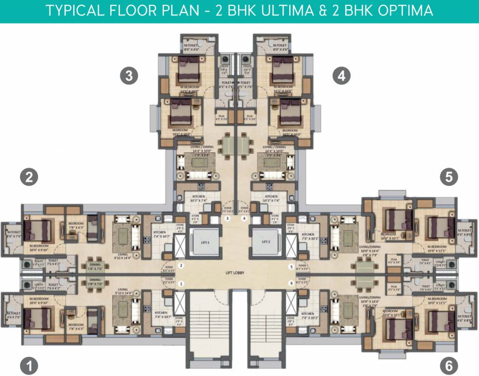 Images for Cluster Plan of Lodha Amara Tower 20 21