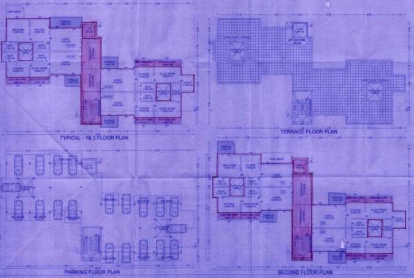  chandrabhaga-residency B Cluster Plan for Typical Floor