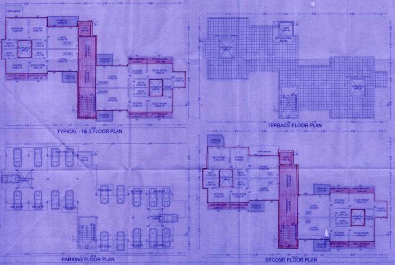  chandrabhaga-residency B Cluster Plan for Typical Floor
