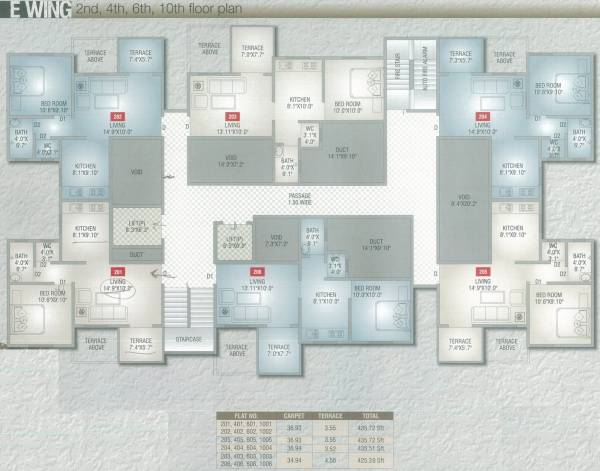 Images for Cluster Plan of MS Sai Sanskar Residency Wing D And Wing E