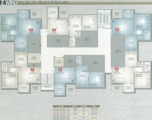 Images for Cluster Plan of MS Sai Sanskar Residency Wing D And Wing E