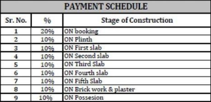 adora-phase-2 Construction Linked Payment (CLP) Payment Plan