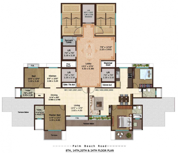  avisaa Avisaa Cluster Plan for 8th,14th,20th & 24th Floor