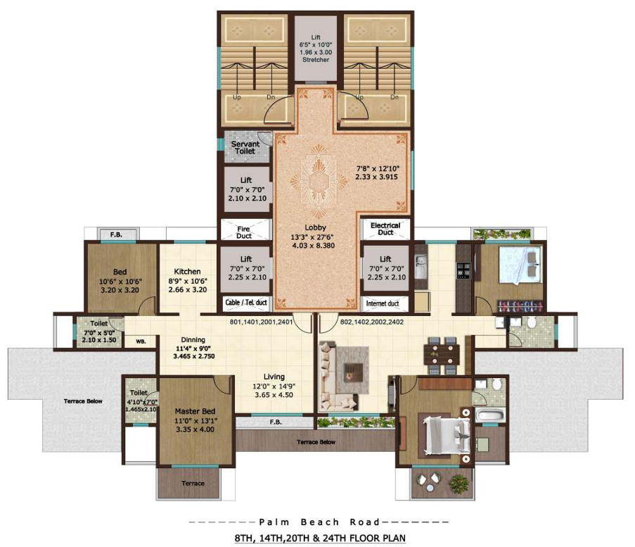  avisaa Avisaa Cluster Plan for 8th,14th,20th & 24th Floor