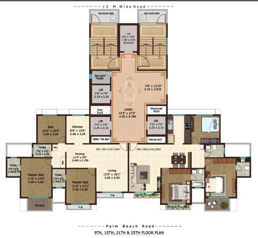  avisaa Avisaa Cluster Plan for 9th,15th,21st & 25th Floor