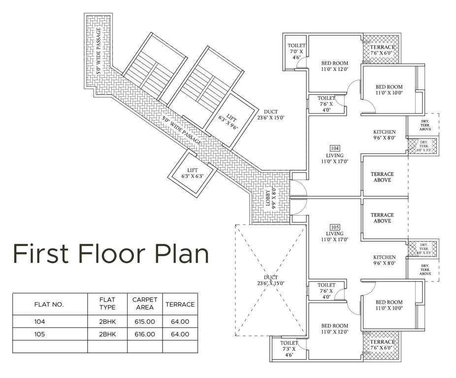  royale phase ii Building D, E, F, G, H, I Cluster Plan for 1st Floor