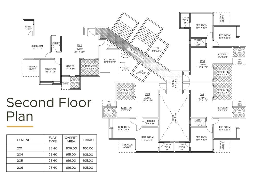  royale phase ii Building D, E, F, G, H, I Cluster Plan for 2nd Floor
