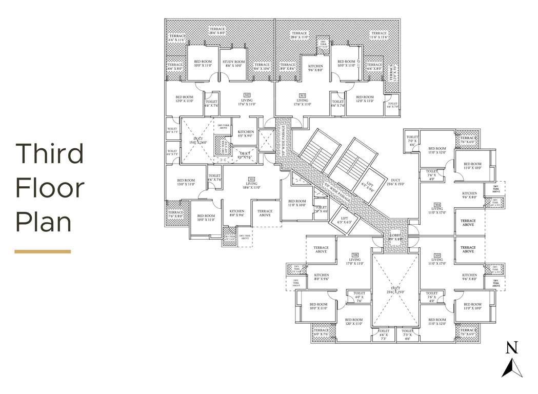  royale phase ii Building D, E, F, G, H, I Cluster Plan for 3rd Floor