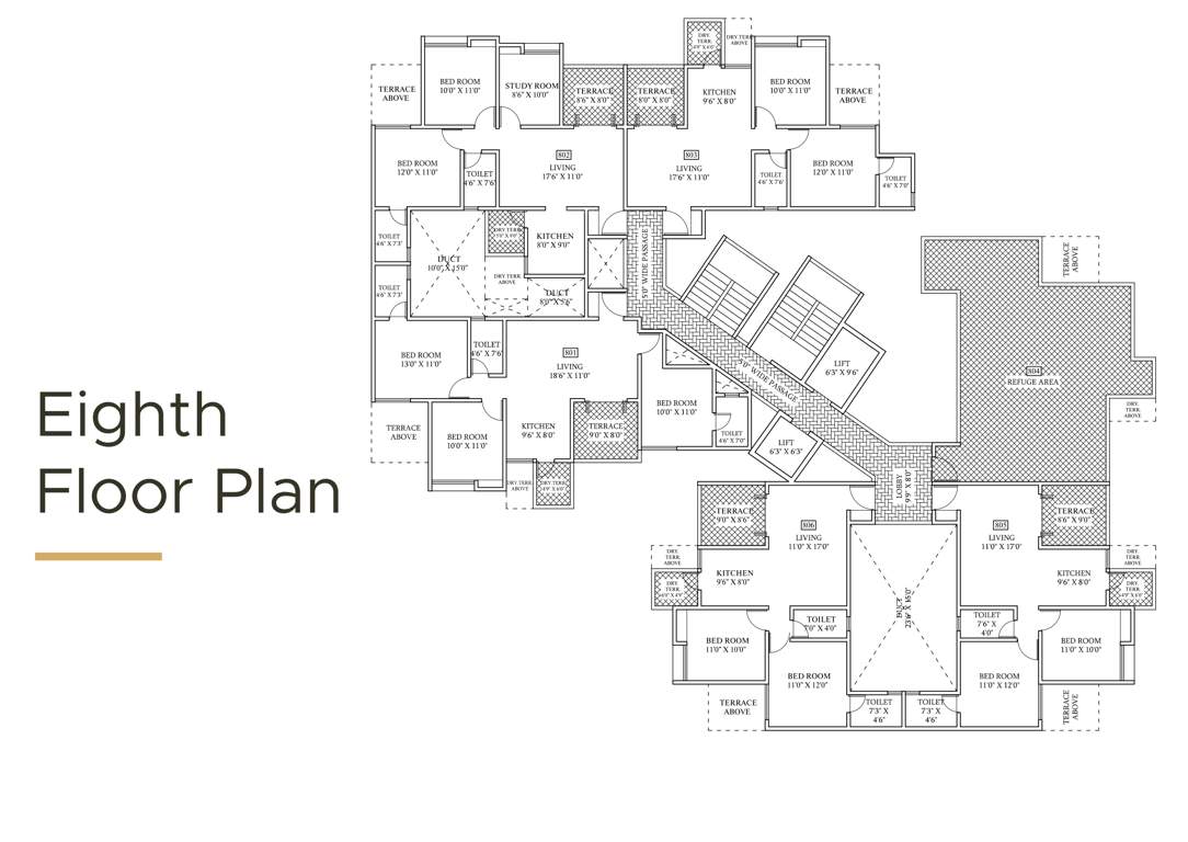  royale phase ii Building D, E, F, G, H, I Cluster Plan for 8th Floor