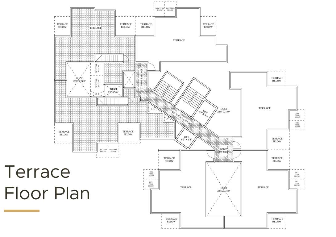 royale phase ii Building D, E, F, G, H, I Cluster Plan for Terrace Floor