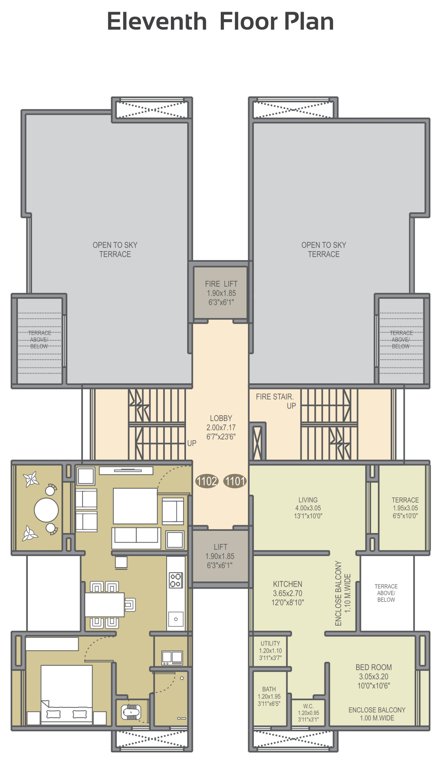  atul avenue a Building A Cluster Plan for 11th Floor