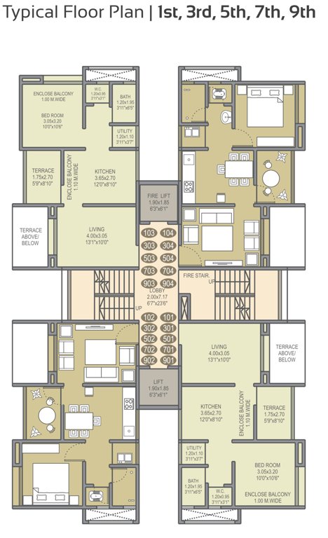  atul avenue a Building A Cluster Plan for 1st Floor