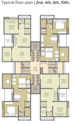  atul-avenue-a Building A Cluster Plan for 2nd Floor