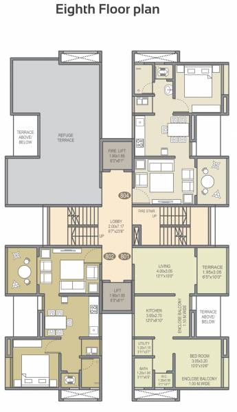  atul-avenue-a Building A Cluster Plan for 8th Floor