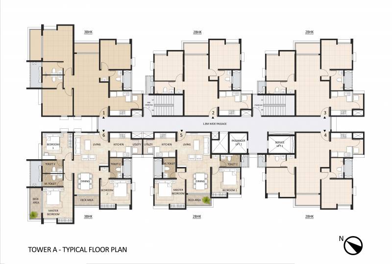  lakewoods Tower 1 Typical  Cluster Plan