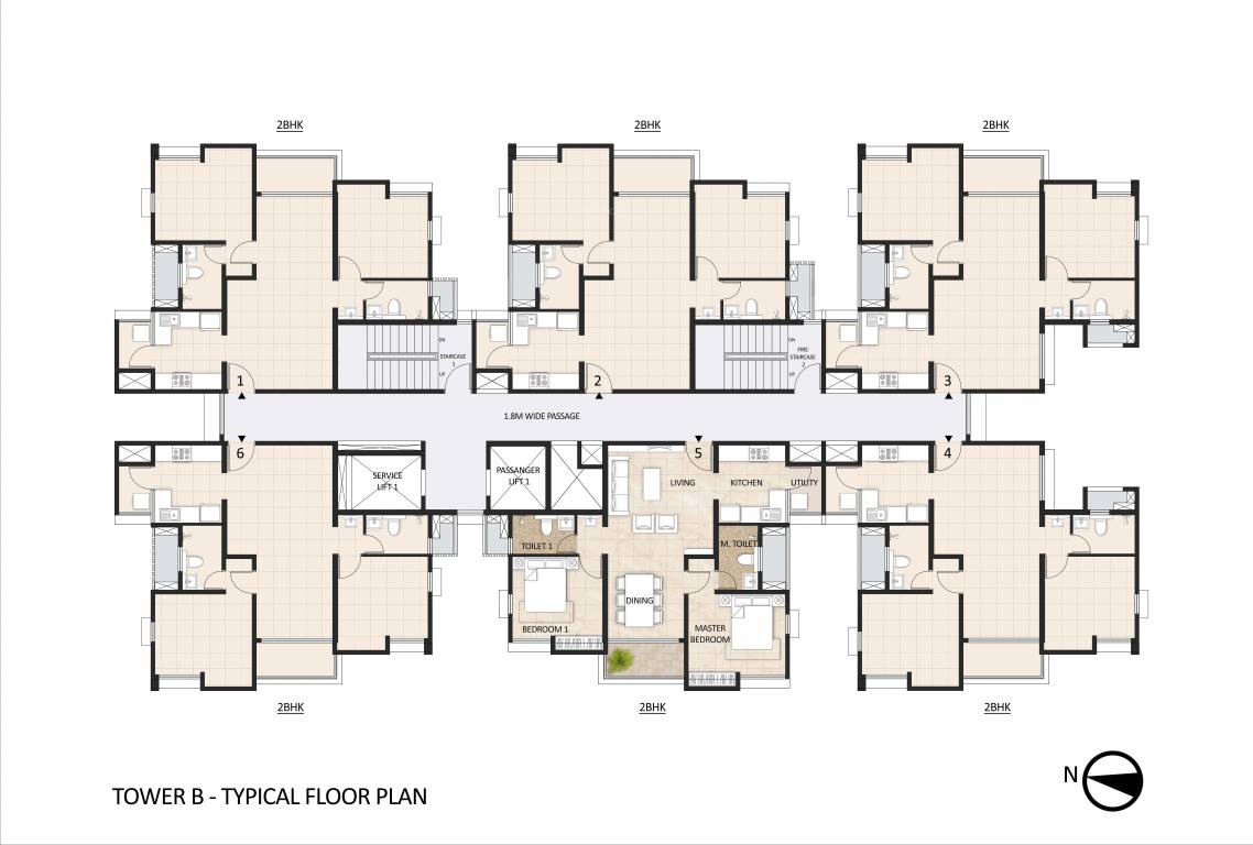  lakewoods Tower 2 Typical Cluster Plan
