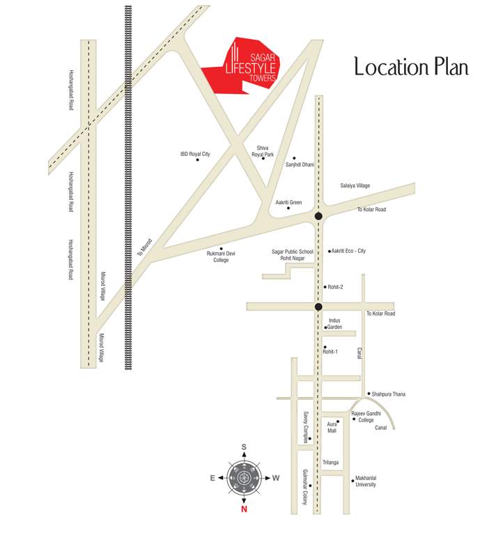 sagar lifestyle towers Location Plan