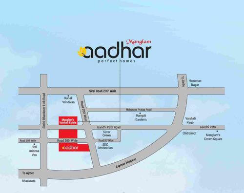 aadhar Images for Location Plan of Manglam Aadhar