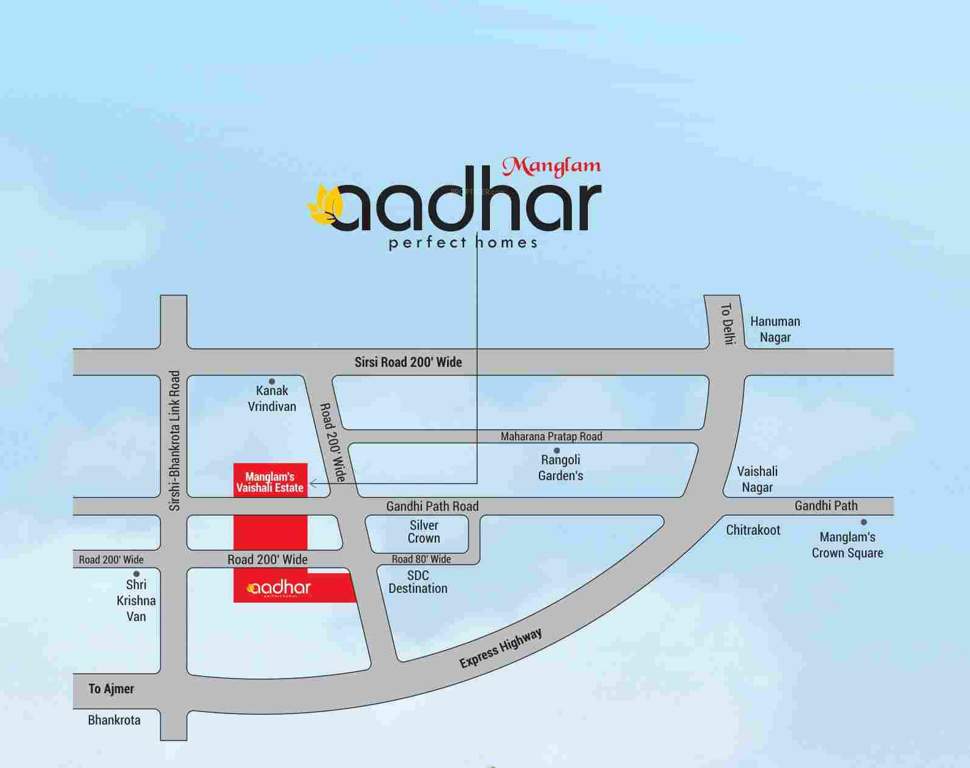  aadhar Images for Location Plan of Manglam Aadhar