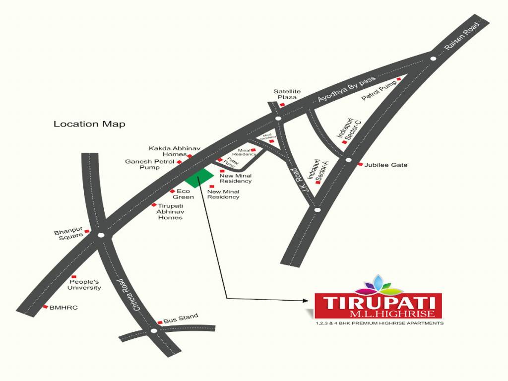 tirupati ml highrise phase i block 2 Location Plan