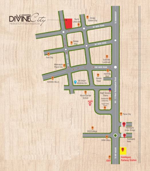  aashima-divine-city Location Plan